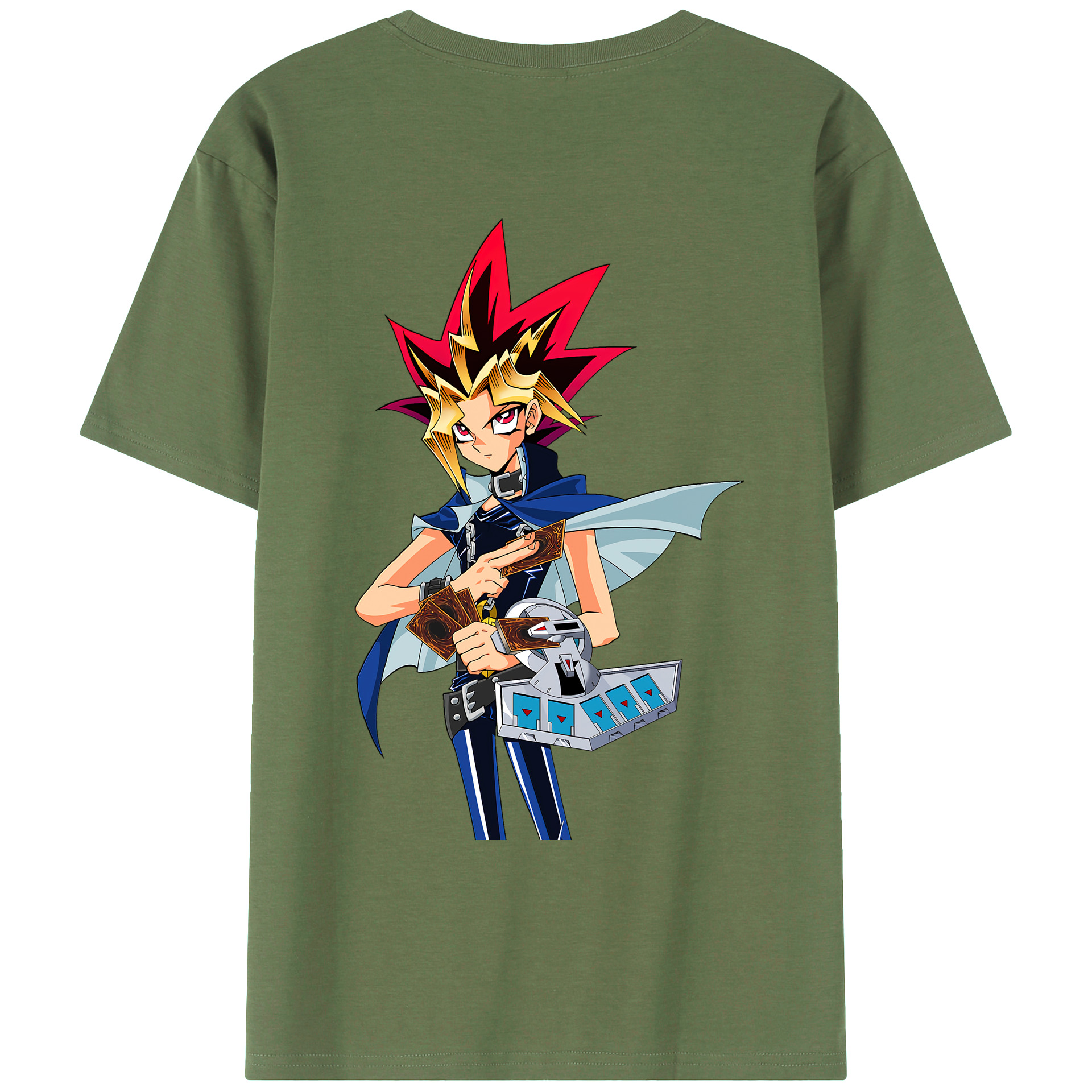 （画像用） 遊☆戯☆王 Yu-Gi-Oh! 綿100％ メンズ半袖Tシャツ（バックプリント） 通気性